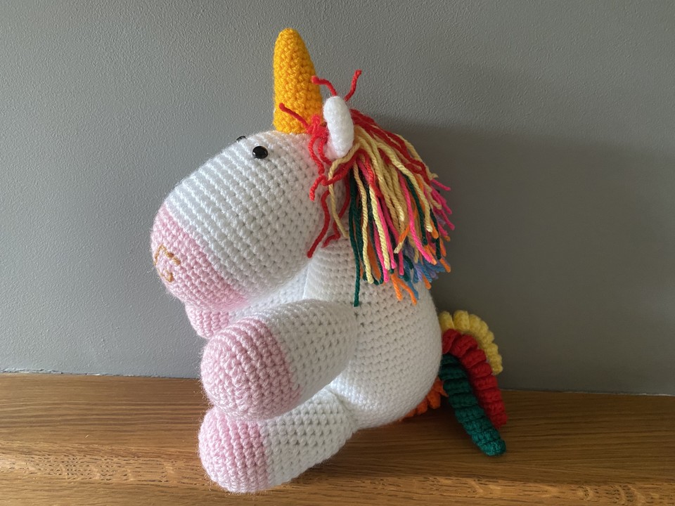 Everyone needs something magical in their lives! This colourful unicorn is available from my Etsy store 😊🦄😊 bitzas.etsy.com/listing/231561… #firsttmaster #craftbizparty #MHHSBD