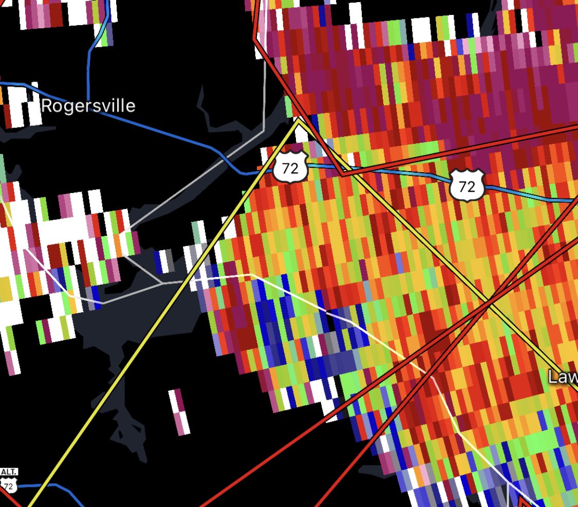 STRONG tornado northwest of Decatur, AL.