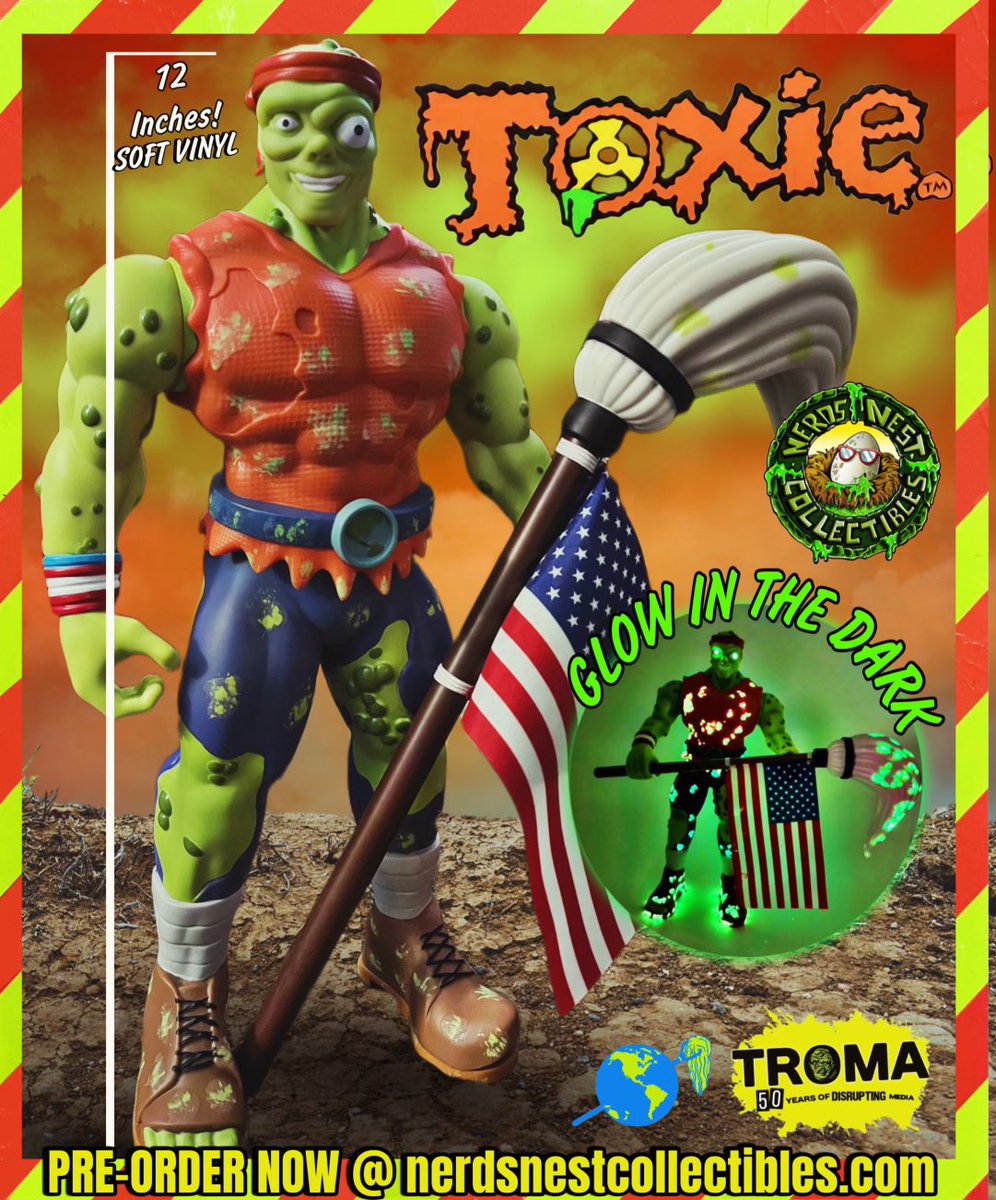 Get your Toxie today! Your Favorite Superhero from Tromaville,New Jersey! nerdsnestcollectibles.com Link 🔗 in Bio It’s Clean Up Time!☢️🤓🪺 #troma #tromaville #horror #toxicavenger #lloydkaufman #michaelherz #horrormovies #toxie #tromafilms #tromaentertainment #toxiccrusaders