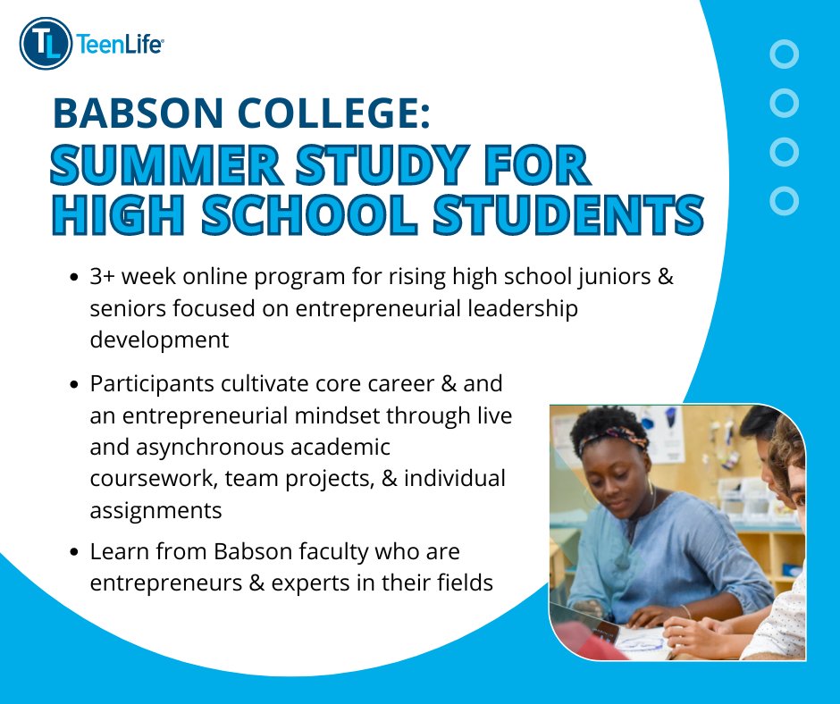 TeenLifeMedia's tweet image. Check out some of these pre-college programs! Get started on your college academics early! 📚 Visit our website to learn more! 

#PreCollegePrograms #SummerPrograms #HighSchool #Academics