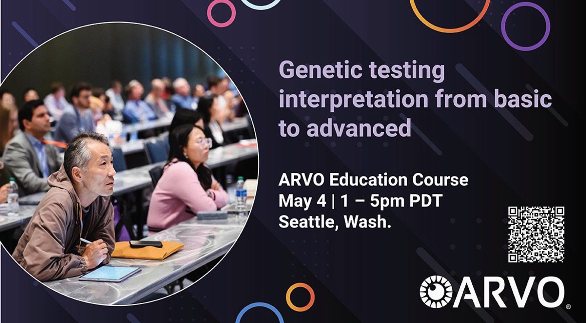 The 2nd ARVO genetic testing interpretation course was a success. An honor to be part of these amazing team joining UNC, NIH, Moorfields, U.Michigan, MEEI, U.Wisconsin and Duke. Thank you all participants. See you next year. #ARVO2024 @RetinaToday @eyetubenet @HufnagelLab