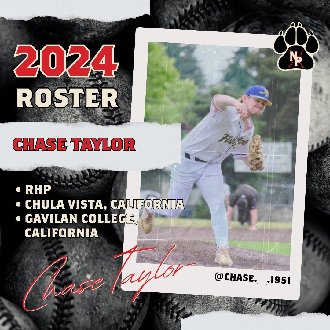📣 ROSTER ANNOUNCEMENT 📣 Welcome to the pack, Chase Taylor! Hailing from the vibrant city of Chula Vista, California. This new right-handed pitcher is geared up to take the mound and deliver those heat-seeking pitches for The Northpaws. Let's make those mitts pop!