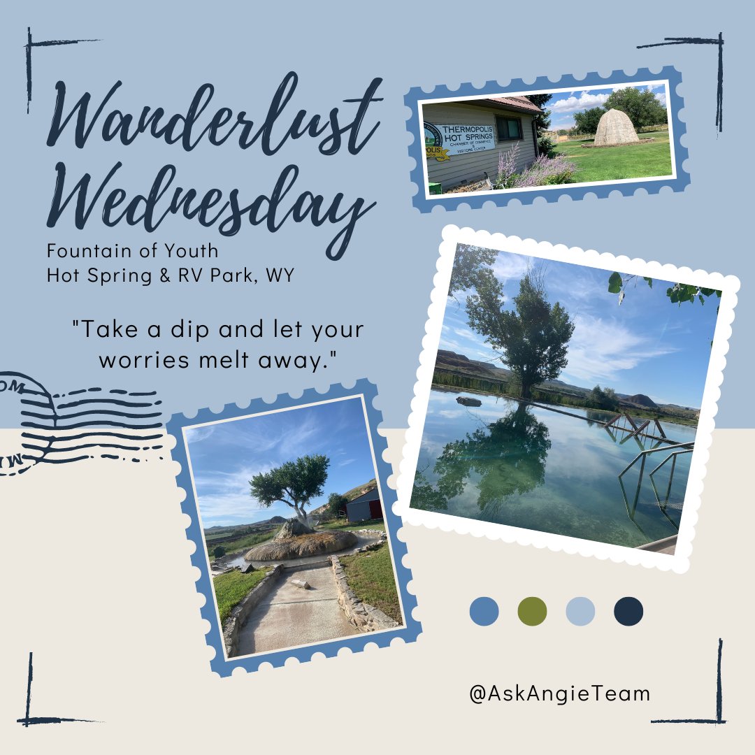 AskAngieTeam's tweet photo. Experience the revitalizing #FountainofYouth #HotSpring & #RVPark in #Thermopolis, WY. Highly recommended!
Considering WY as your new home? Our team is ready to help you find your perfect place wherever your journey leads!
Check out these amazing IG shots! #wanderlusting https://t.co/9Z5yj4Y8cH