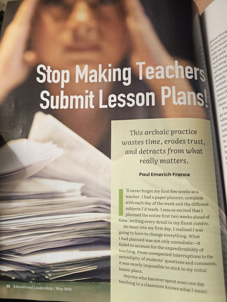 Finally getting around to reading the May issue of @ASCD at 9pm and the first article, just by chance that I am deciding to read is this: @SustainTeaching. Looking forward to it.