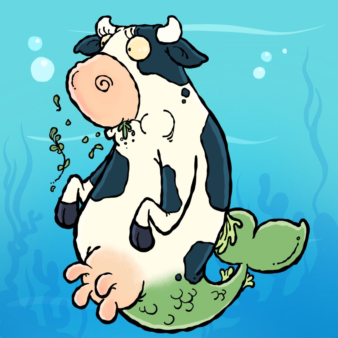Mer-cow?

What could possibly be next?
Stay tuned and find out. 

See you tomorrow, same Mer-time, same Mer-station.

#mercow #mermay #mermay2024 #mermaidart
#mermaidillustration #Childrensbookillustration #mermaid #