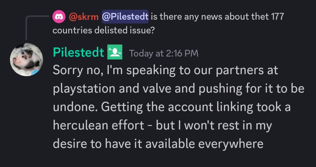 HelldiversAlert's tweet image. CEO Addresses Delisted Countries