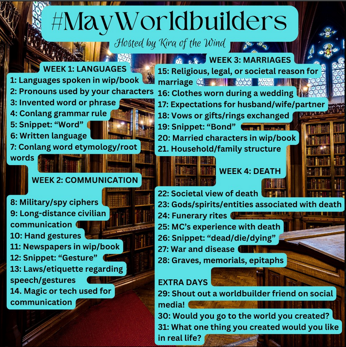 #MayWorldbuilders