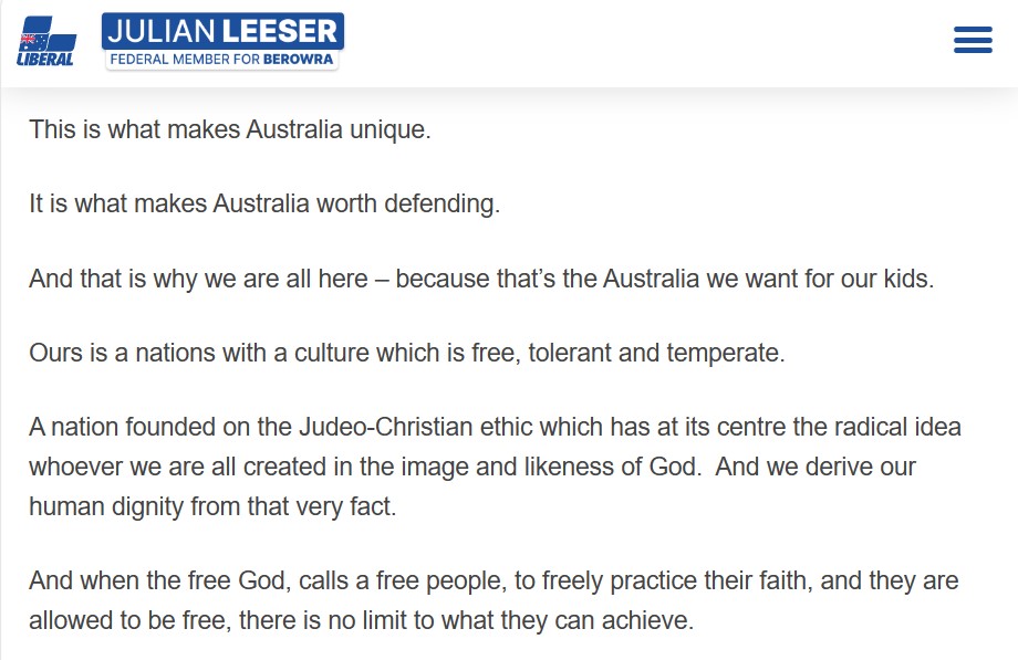 @JulianLeeser spoke plainly about the goals of a “Never Again Is Now” rally on February 18, 2024 'Today is not about the Jewish community. It isn’t even actually about anti-Semitism. It is about the sort of Australia we want for our children.'