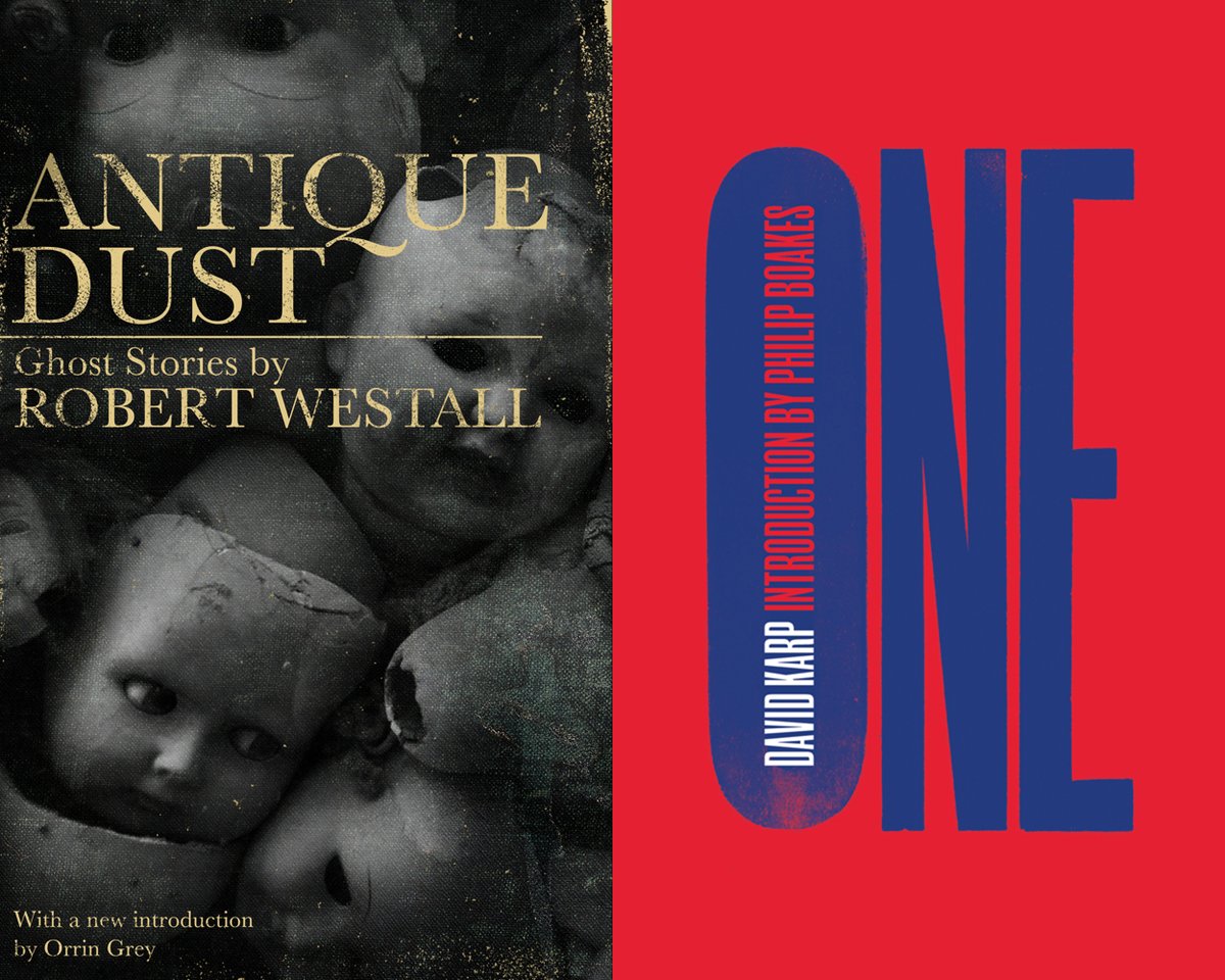 Still one week left to get these two great titles on Kindle for $2.99 worldwide! David Karp's ONE (1953) is a classic dystopian novel, and Robert Westall's ANTIQUE DUST (1989) is one of the best M.R. James-style ghost story collections.