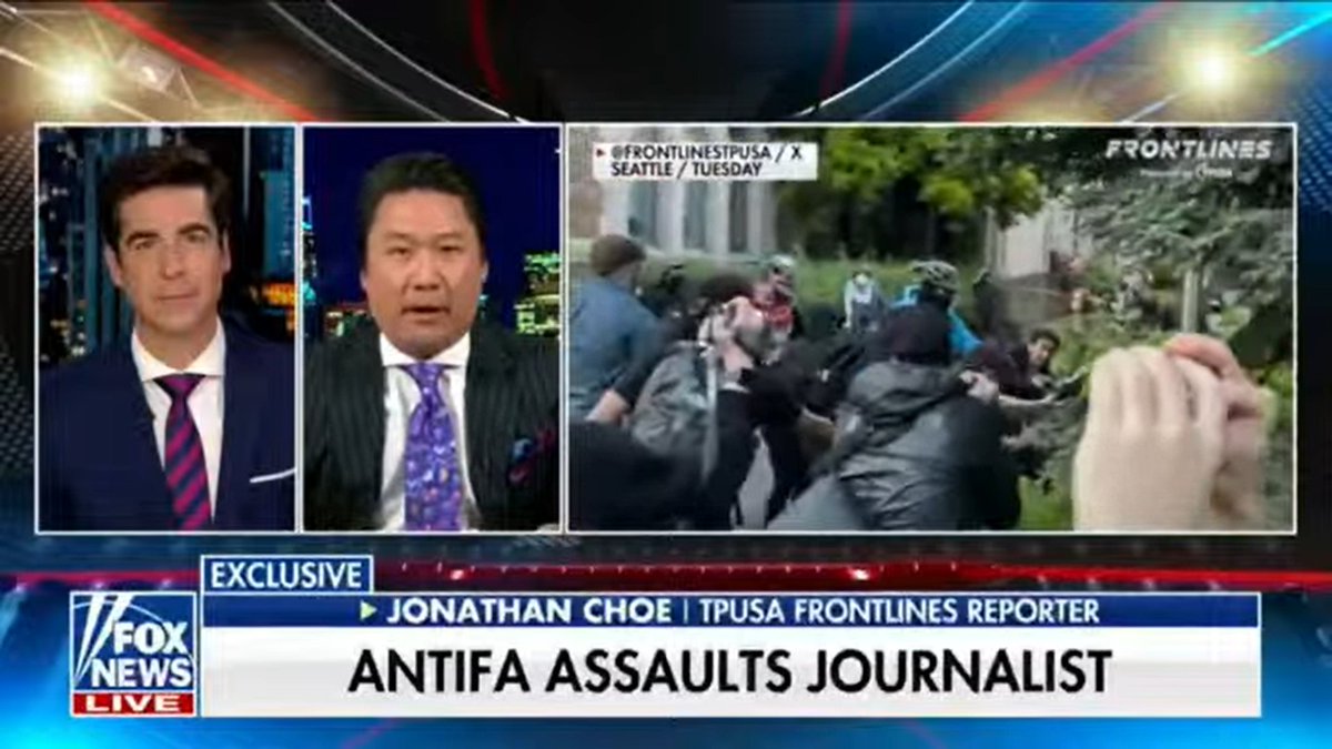 ANTIFA clothed in blackblock & riot gear, were not too happy about this reporter recording them, so they got mace, knives, clubs anything they could use to gang up on Jonathan and beat down on him.