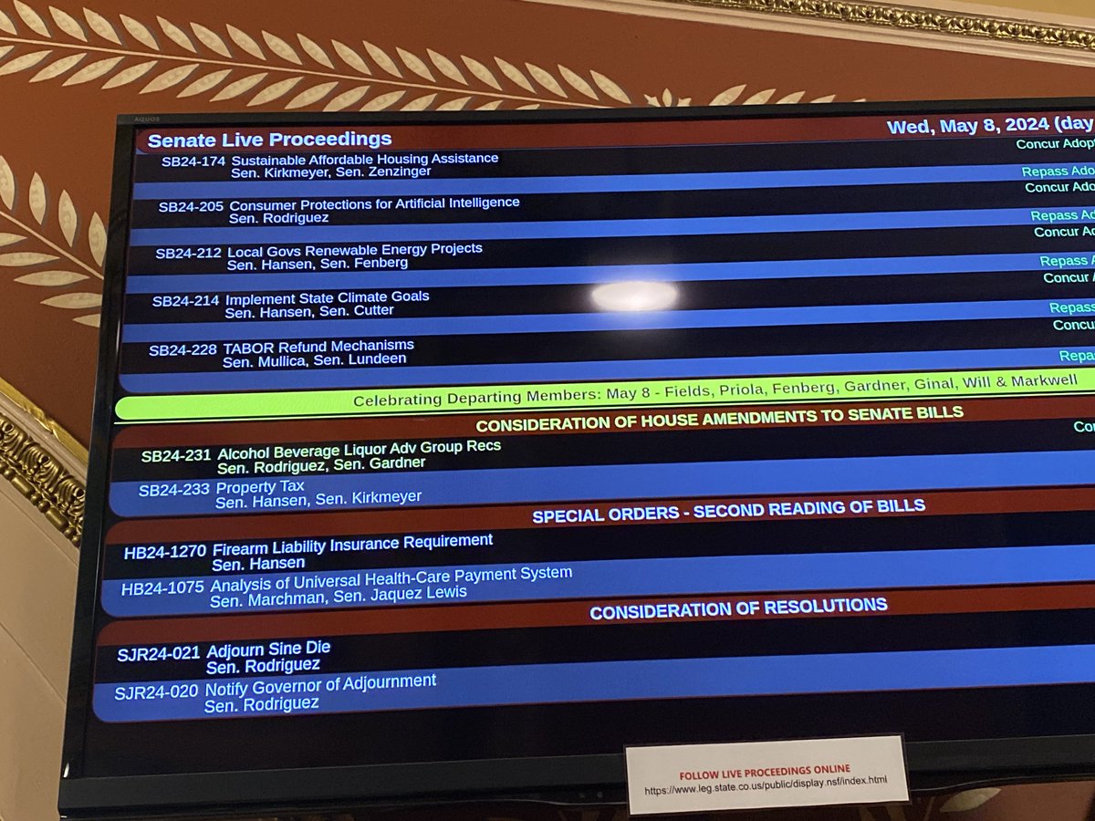 The Senate is voting on Alcohol Beverage Liquor Advisory Group Recommendations while some in the House are drinking—liberally. I’m told this is normal and to not complain. I guess all Coloradans get to drink to excess then make decisions for the rest of the state. Cool. Cool.