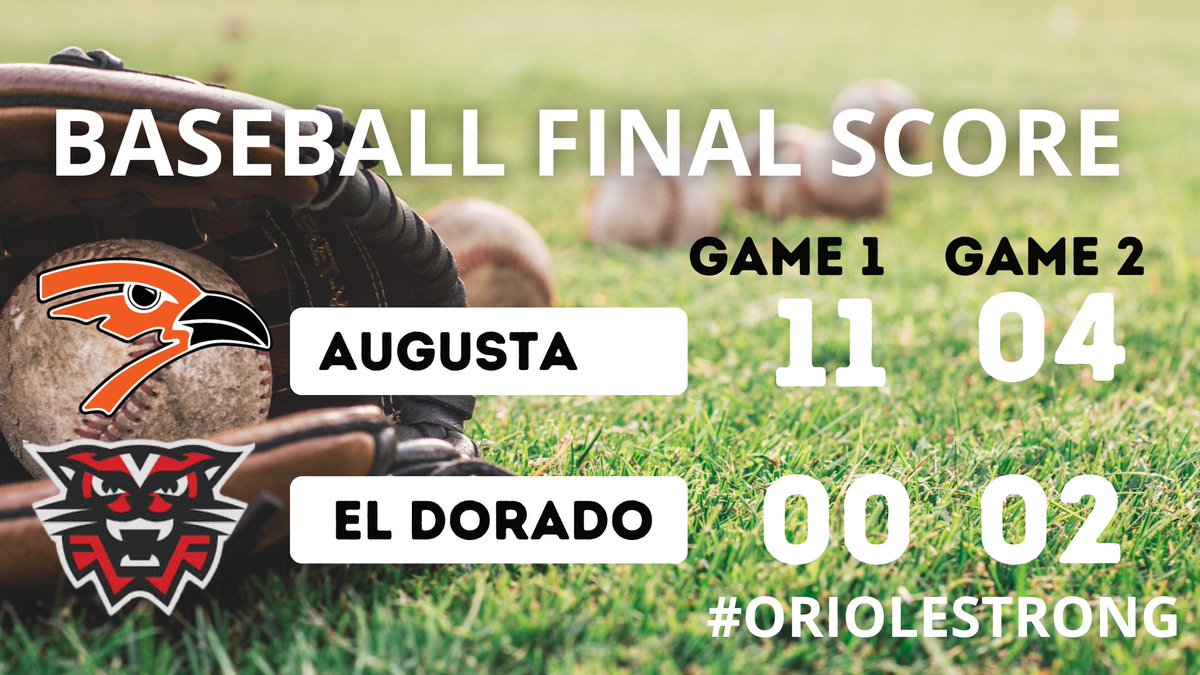 ⚾️🥎 Senior night at the ball fields. Baseball sweeps, while softball teams splits El Dorado! #SeniorNight #OriolePride