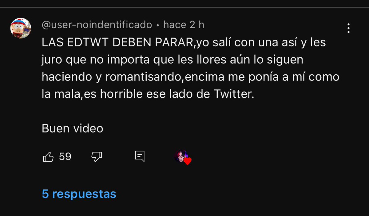 PENSABA Q LLORANDOLE LE IBA A CURAR UN TRANSTORNO (???)