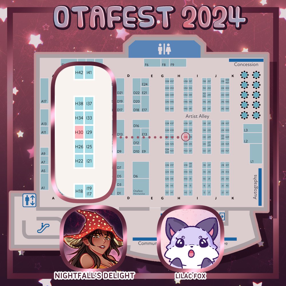 NightfallsLight's tweet photo. I'll be at table H30 with my friend @LilacFoxStudio for Otafest! Come say hi if you'd like! 🪻🦋🪻

#otafest2024 #artistalley #otafest https://t.co/pBsHLziBrA