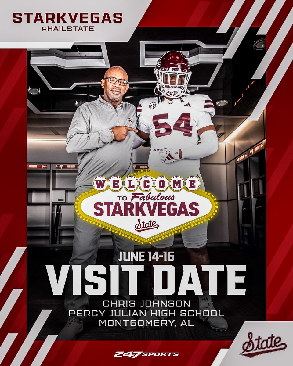 Christopher Johnson (@Chris4_Johnson) receives offer to Mississippi State and sets official visit 247sports.com/college/missis…