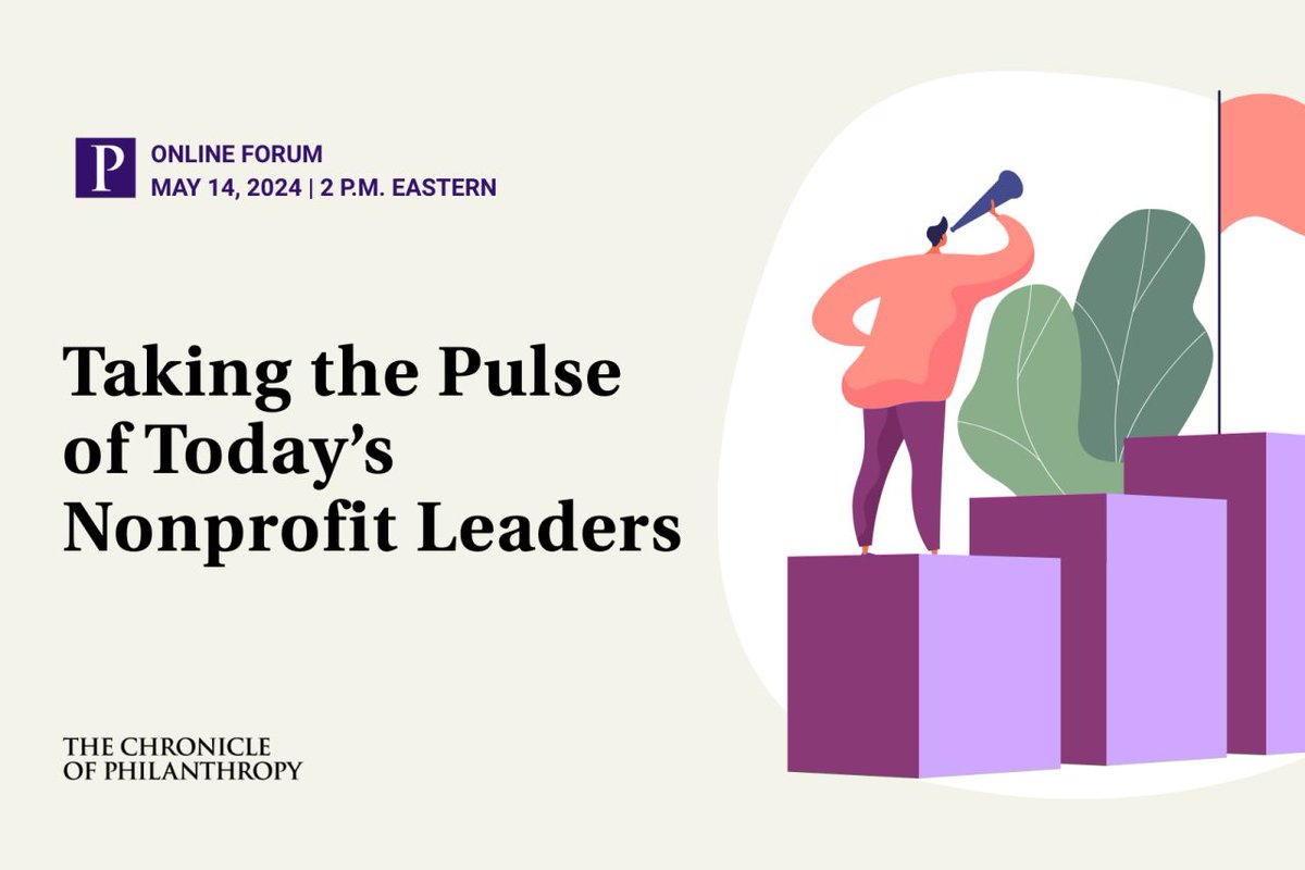 Join us on May 14th at 2 p.m. ET for our #philaforum, Taking the Pulse of Today's Nonprofit Leaders. We're chatting about our recent survey of leadership in the sector and hearing from leaders at @PeninsulaJCC, @BoardSource, and @leadingeds. 👉 Register: bit.ly/3WyU3xY