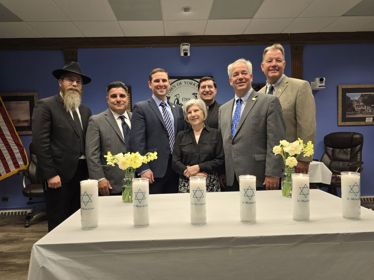 Proud to join Supervisor Ed Lachterman and Yorktown officials at tonight's Holocaust Remembrance Ceremony. Annie Leiser-Kleinhaus is the definition of grace and strength as she recounted all she and her family went through during the Holocaust. May we never forget.