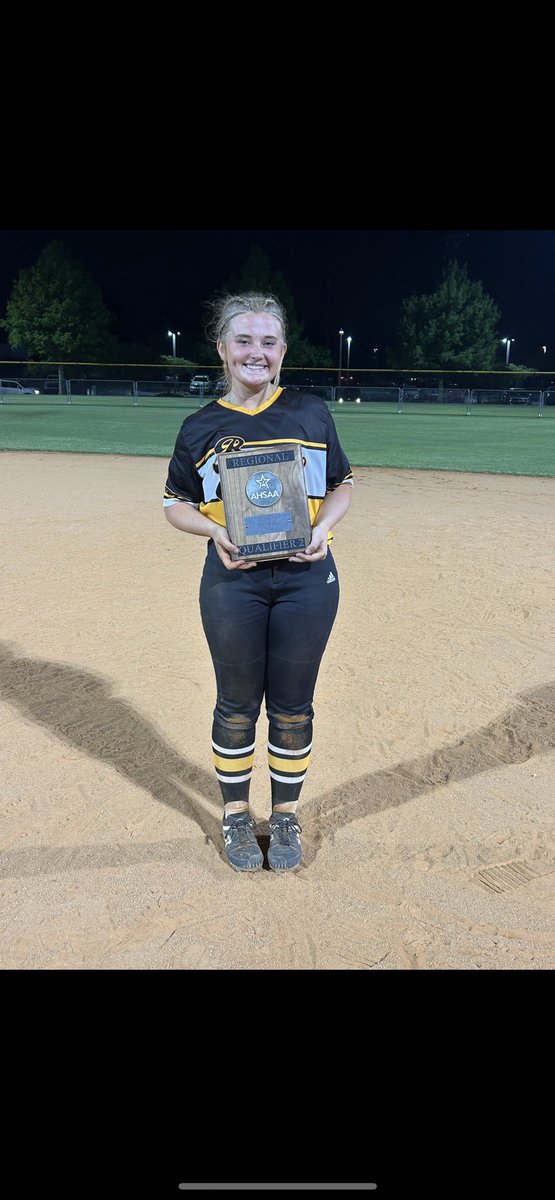 Lady bears are state bound!! Beat Kinston 7-5 to send us! Couldn’t have done it without the best coaches and teammates🖤. Go bears forever 💛