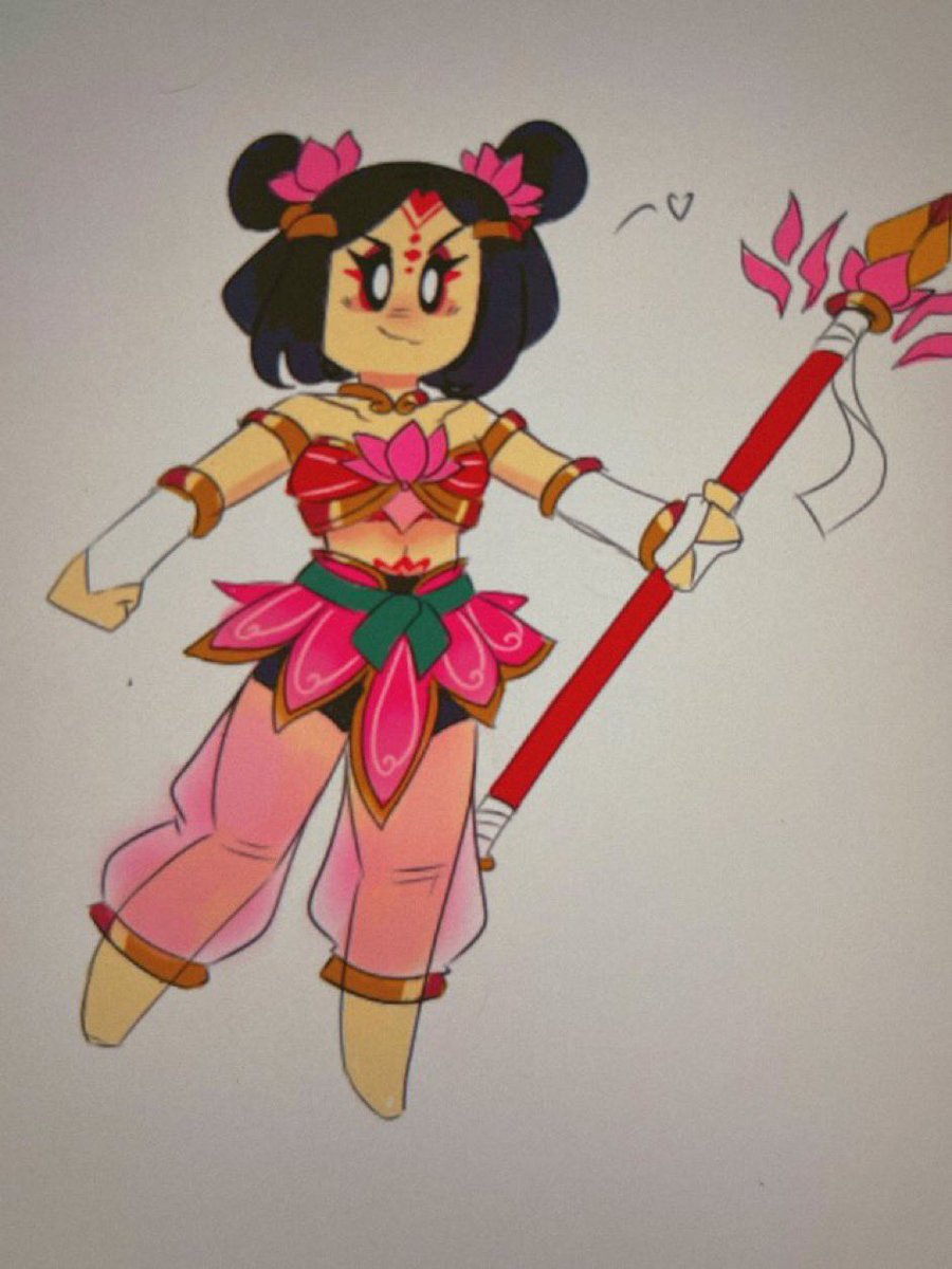 SimpleLotusGirl's tweet photo. (repost) 

This is my Nezha Oc, Female version Nezha 🪷✨ #NezhaOc #Lego https://t.co/N8JV8QxlSH