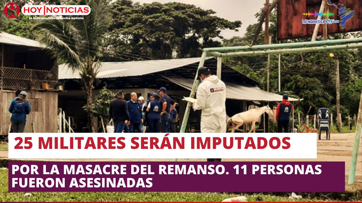 25 militares implicados en la masacre de 11 personas en Alto Remanso, Puerto Leguízamo, ocurrida en 28 marzo de 2022,serán imputados el próximo 25 de junio. En la audiencia se pedirá medida de aseguramiento. Una mujer embarazada, un menor de edad y un gobernador indígena fueron…