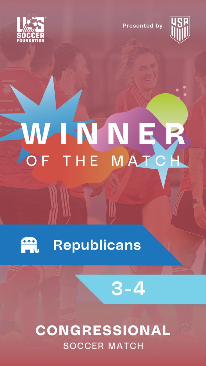 The 2024 Congressional Soccer Match winners are the Republicans!!! #CSM24