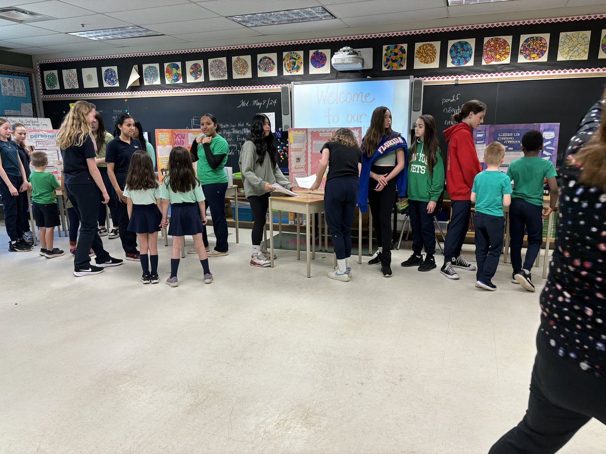 Thank you Grade 7 students for hosting the Mental Health Fair today.  Proud of your work and conversations with our students about wellness, coping strategies and positive messages👏Thank you teachers and Mrs. Filinski our Child and Youth Worker @sttlces #ShareTheGood