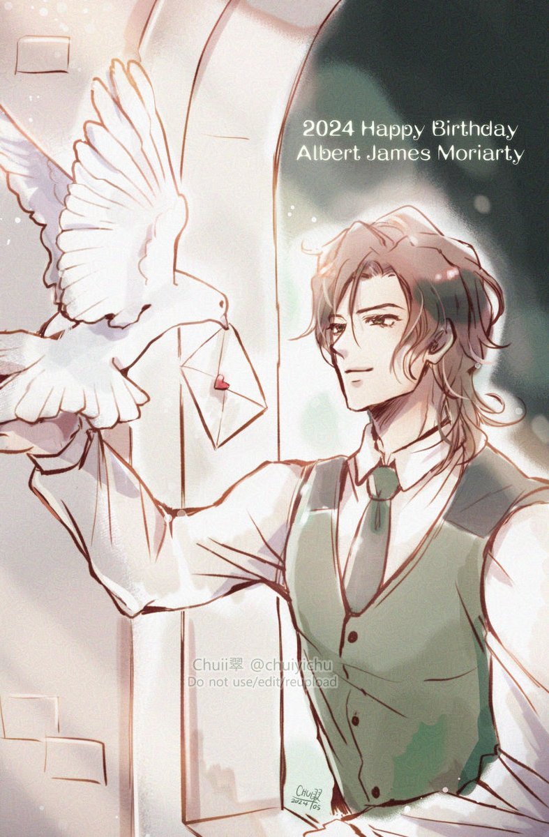 In time to make a quick drawing (•̀ᴗ•́ )و 
Happy Birthday Albert!🕊️💌
#薔薇の伯爵生誕祭2024