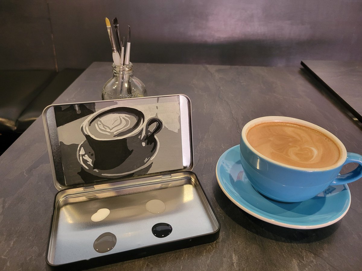 oyster_art's tweet photo. #OysterTins
Mojava Cafe
Wednesday May 8, 2024
12:50 pm
This was really fun & I plan on doing more of these. 4.5x6.5 tin box, 4x6 canvas board, acrylic #painting #art #miniPAINT https://t.co/FKeigIc933
