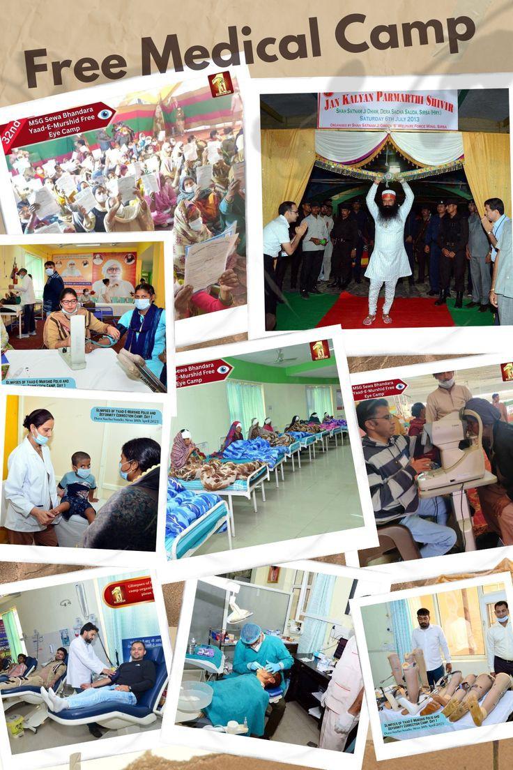 Free Medical Camps at Dera Sacha Sauda serves the needy without any biases! #FreeMedicalAid DSS has been a boon for destitute, needy patients & has been at the forefront while serving humanity & doing welfare works by following Guidance. Ram Rahim ji.
