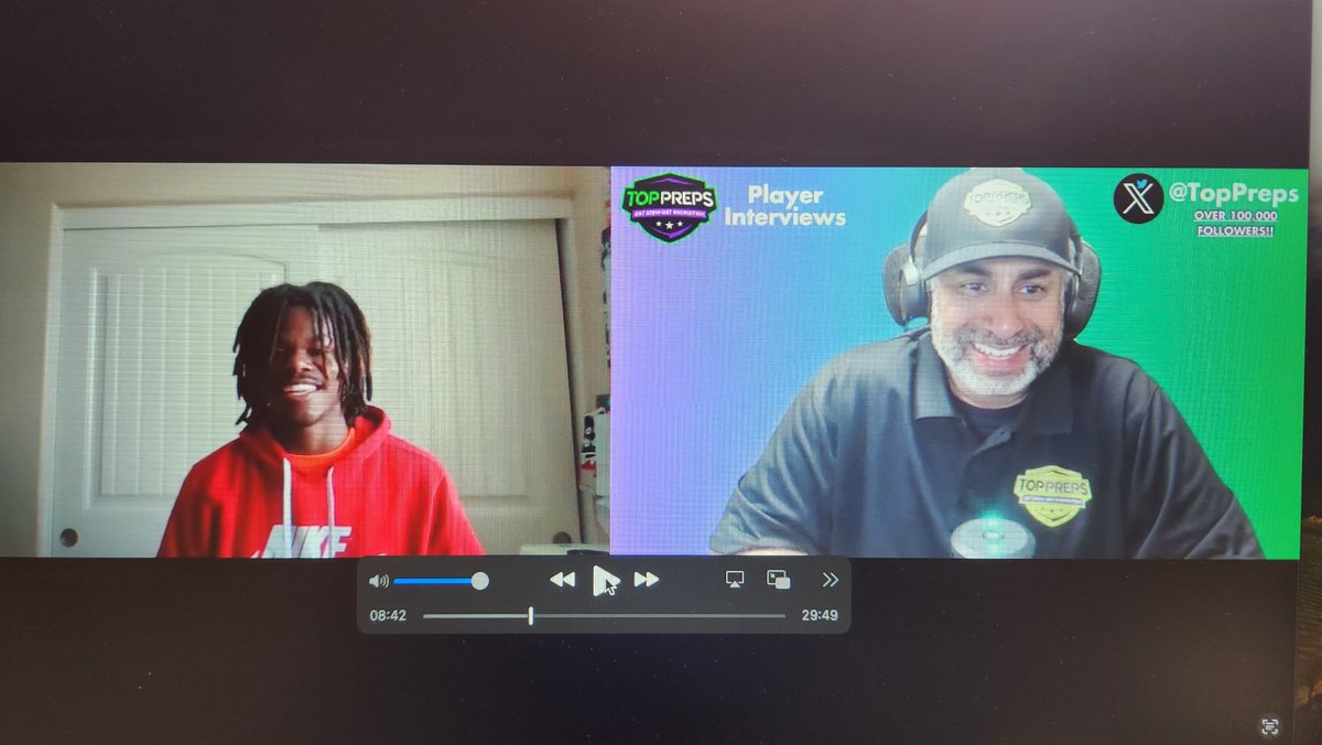 Enjoyed interviewing #EricBellJr @Ericbelljr8 a junior @NorcoHighSchool in #Norco #California & cornerback/wide receiver on the varsity football team @norcofootball this evening via @Zoom for @TopPreps 🎙️🏈