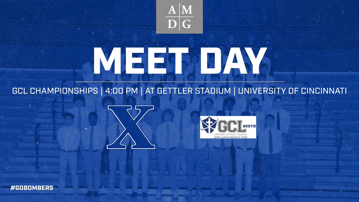 🏃 | MEET DAY @StXavierTrack is back at it again for Day 2 of the GCL Championships! Don't miss your chance to see the Bombers in action at UC's Gettler Stadium at 4:00! 🎟 - shorturl.at/xLSY5 Live Results: shorturl.at/qwyDH #GoBombers | #AMDG