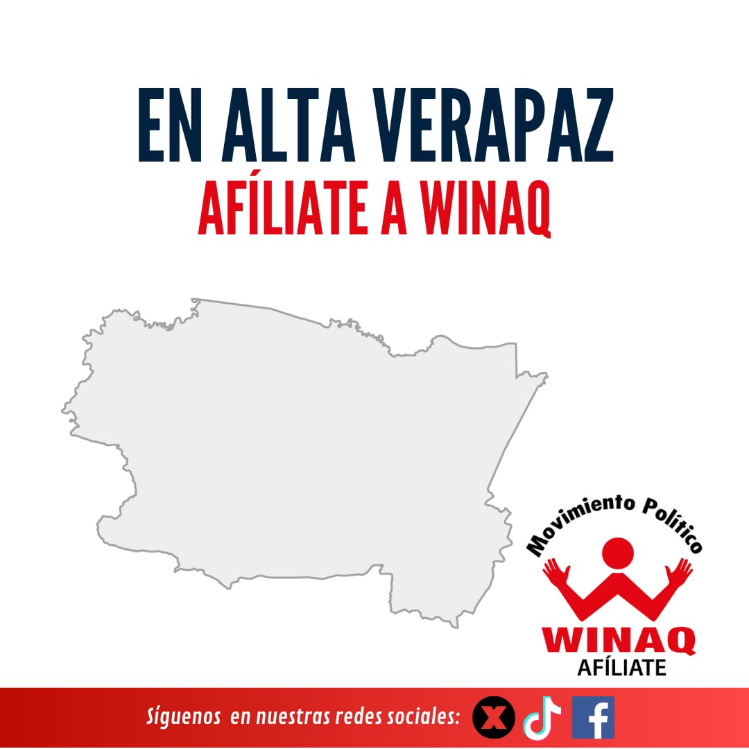 ⭕️  En Alta Verapaz afíliate y participa en la construcción del país que merecemos❗️
Para facilitar tu afiliación, llena el siguiente formulario.
docs.google.com/forms/d/e/1FAI…

#WinaqTeRepresenta
#WinaqEsPueblo
#AltaVerapaz