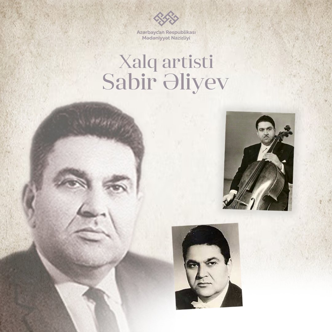 Sabir Əliyev 1928-ci il mayın 9-da anadan olub

#Azərbaycan #MədəniyyətNazirliyi #mədəniyyət #musiqi #violonçel