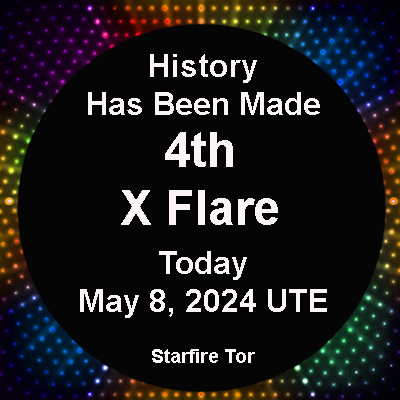 Part 5: X Flare History Has Been Made
4th X Flare Unleashed/Sunspot 3664
Time Shifts &Time Line Edits In Progress
May 8, 2024
#StarfireTor #XFlares #CoronalMassEjections #Sun #Earth

X Flare history has been made, with the 4th X flare unleashed in a day May 8, 2024. 1 X flare…