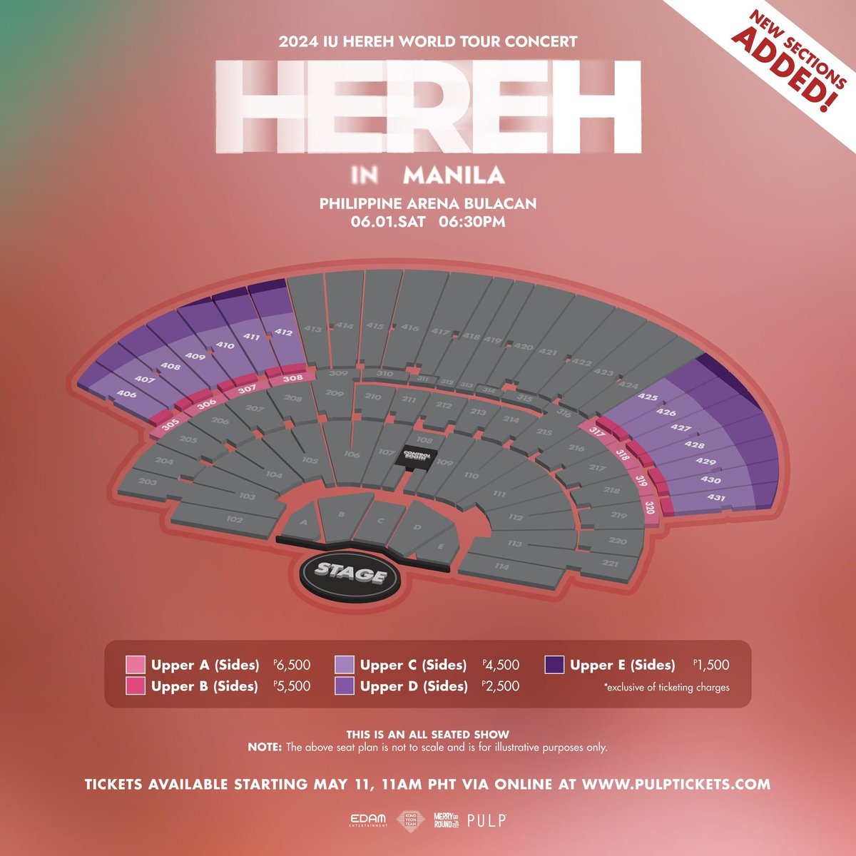 NEW SECTIONS ADDED!💖 Catch South Korean sensation IU during her '2024 IU H.E.R. World Tour Concert' at the Philippine Arena in Bulacan on June 1, 2024.

pep.ph
📷 dlwlrma, @pulpliveworld
#HER_WORLD_TOUR_IN_MANILA
#IUinMANILA