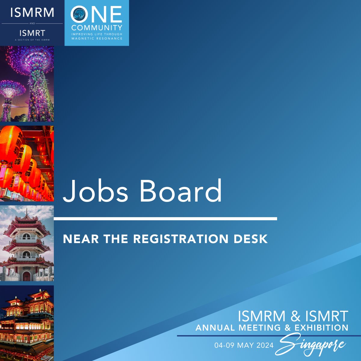Don’t forget to view (or post!) on the Jobs Board near the Registration Desk! #ISMRM2024 #ISMRT2024 #ISMRM #ISMRT #MRI #MR #MagneticResonance #Singapore
