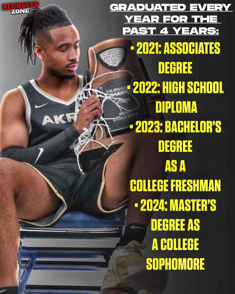 Former 4 🌟 prospect Josiah Harris has earned his master’s degree at just 20 years old. 👨‍🎓 Has graduated every year for the last 4 years‼️: • 2021- Associates Degree • 2022- HS Diploma • 2023- Bachelor’s degree as a freshman • 2024- Masters degree as a sophomore