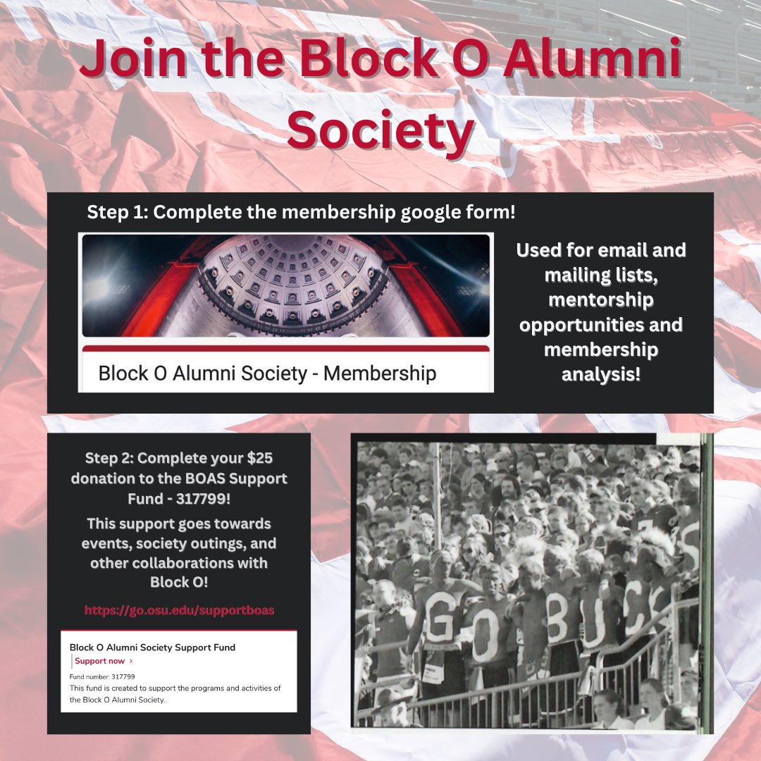 osublockoalumni's tweet photo. Join BOAS today! π°
https://t.co/99iynjinsh
#BlockieForLife
#BuckeyeForLife https://t.co/VnRPfqvz6j