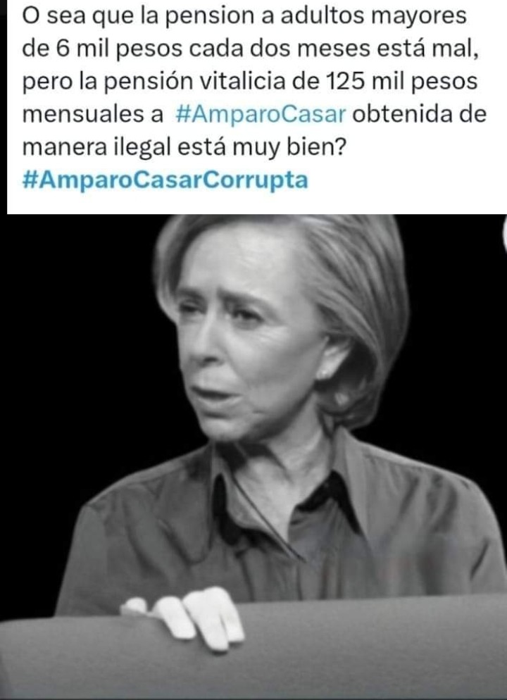 @catrina_nortena @MXvsCORRUPCION #ULTIMAHORA #TodosConClaudia Vergüenza d persona @amparocasar #AmparoCasarCorrupta #MexicanosAFavorDeLaCorrupción