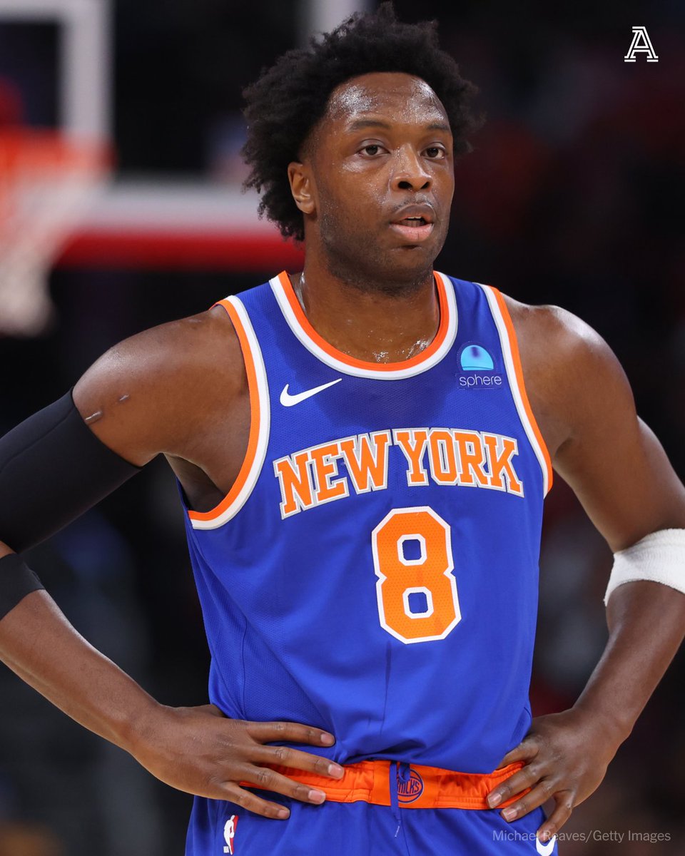 Another Knick down. OG Anunoby (sore hamstring) is out for the rest of Game 2, per New York.