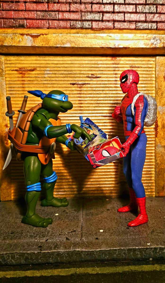 Gotta say the one thing I love about this app is all the fellow collectors and fans I've met.  This ones dedicated to the cool kids
 #CHC 
#toyphotography
#TMNT40
#SpiderMan 
@NECA_TOYS 
@mezcotoyz