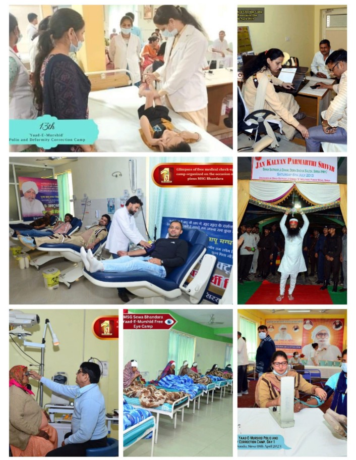 Every month, a mega medical check-up camp is organised by Dera Sacha Sauda under the guidance of Saint Ram Rahim Ji, and thousands of needy people benefit from it. #FreeMedicalAid Free medical camps