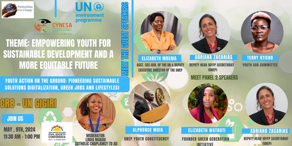 ⁉️ Attending the @UN Civil Society Con. from today, then join us as we make history. @PFCtweet1 in collaboration with @CYNESA is inviting you to this event at 11 AM Rm CR8 @mremae @Adriana_GO4SDGs @UNEP @SharonMutende @MuiaAlphonce @lizwathuti @davidnmunene @GGI_Kenya