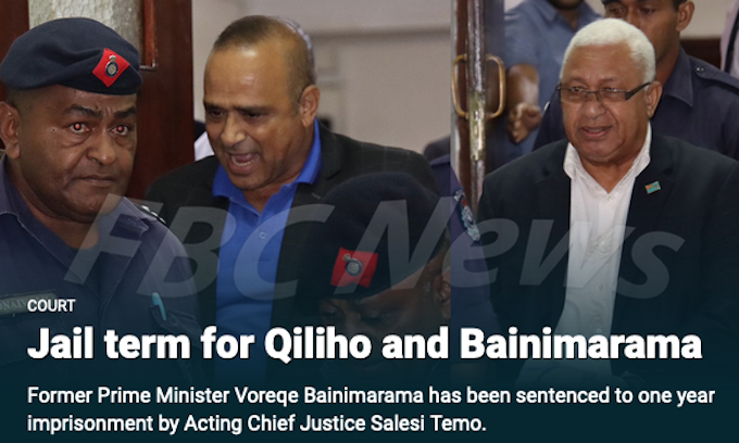 Former #Fiji PM Voreqe Bainimarama jailed over block of USP probe #AsiaPacificReport #rnzpacific #fijitv #fbc #fijivillage #crime #uspprobeblock #justice #Fijinews
asiapacificreport.nz/2024/05/09/for…