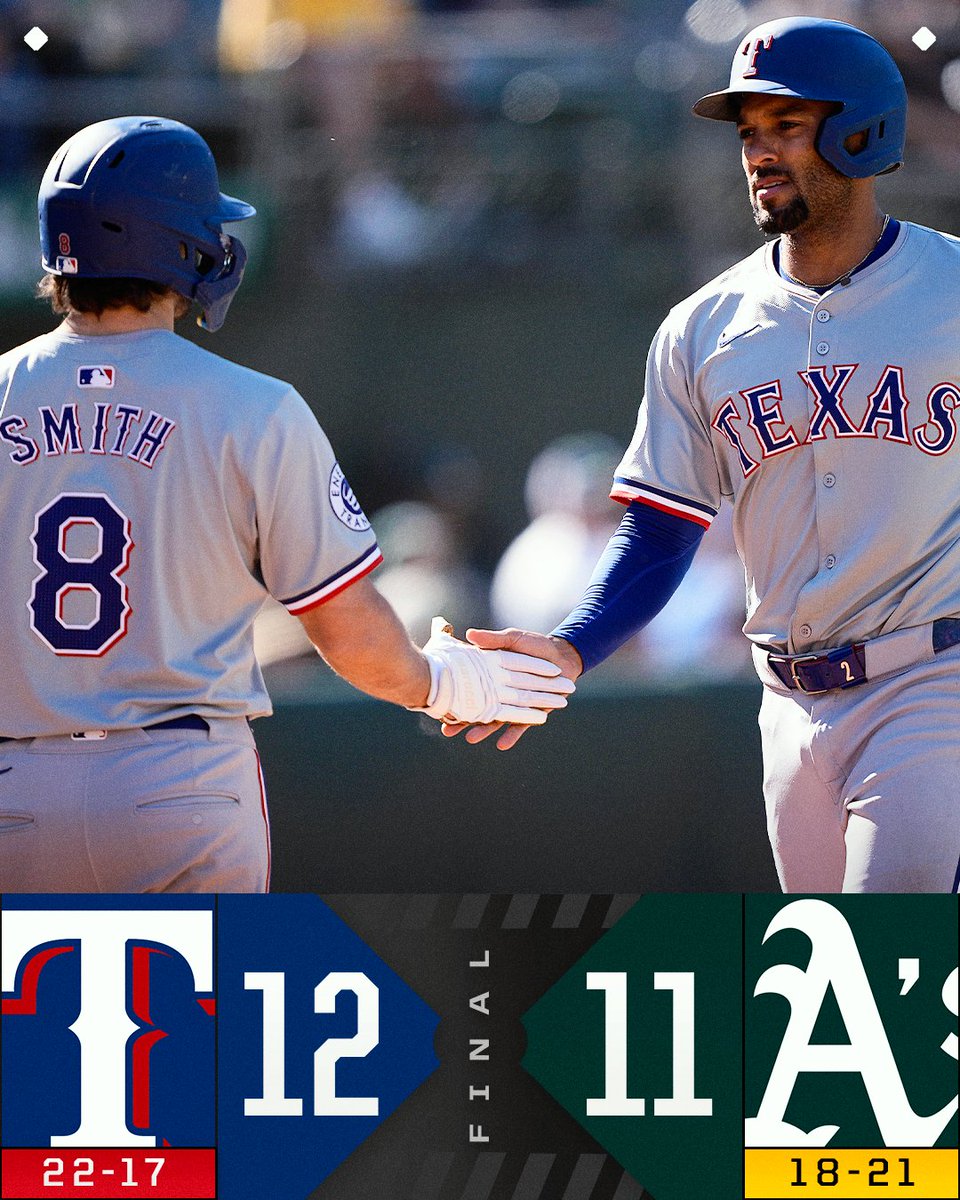 The @Rangers hold on to win Game 2 of the doubleheader.
