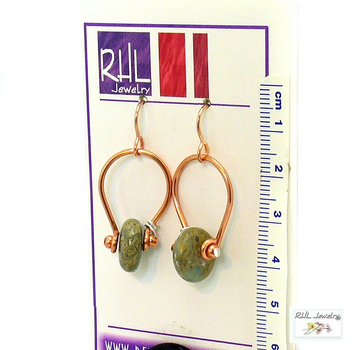 Stone Copper Earrings, Impression Jasper Stirrup Earrings tuppu.net/3a18ce9f #etsygifts ##chakra #JewelryGifts