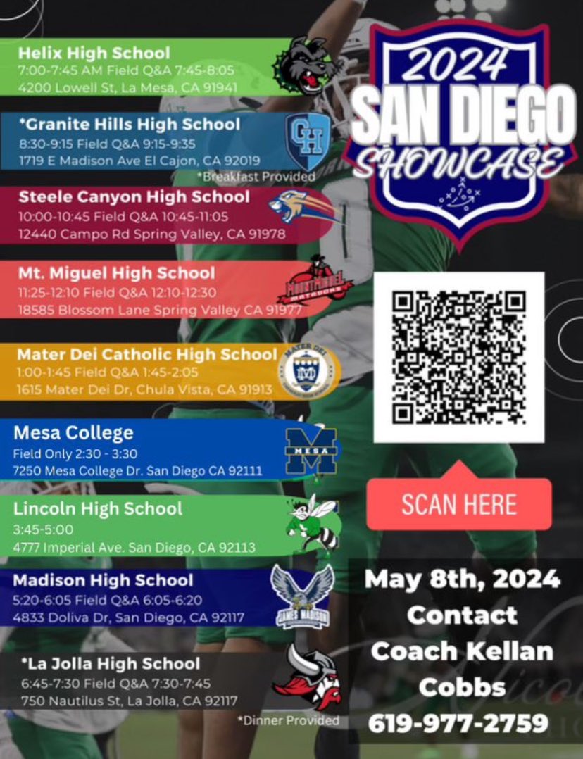 Thank you to all the coaches who came out to watch us showcase our skills! Hope to see you all again