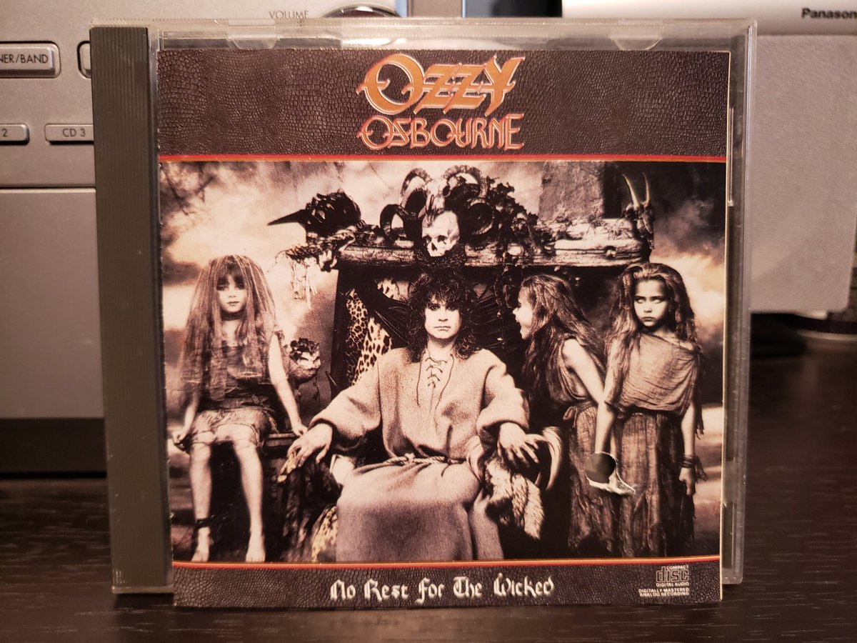 My CD Collection A-Z Ozzy Osbourne: No Rest For The Wicked. His 5th studio album released September 28, 1988. The first album with Zakk Wylde on guitar. It reached no.13 on US Billboard Top 200 and sold over 2 million copies. What do you think of this album? #HeavyMetal
