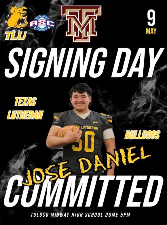 Extremely proud two athletes signing with TLU.  They are a huge part of the great success of Tuloso-Midway Warrior Football.