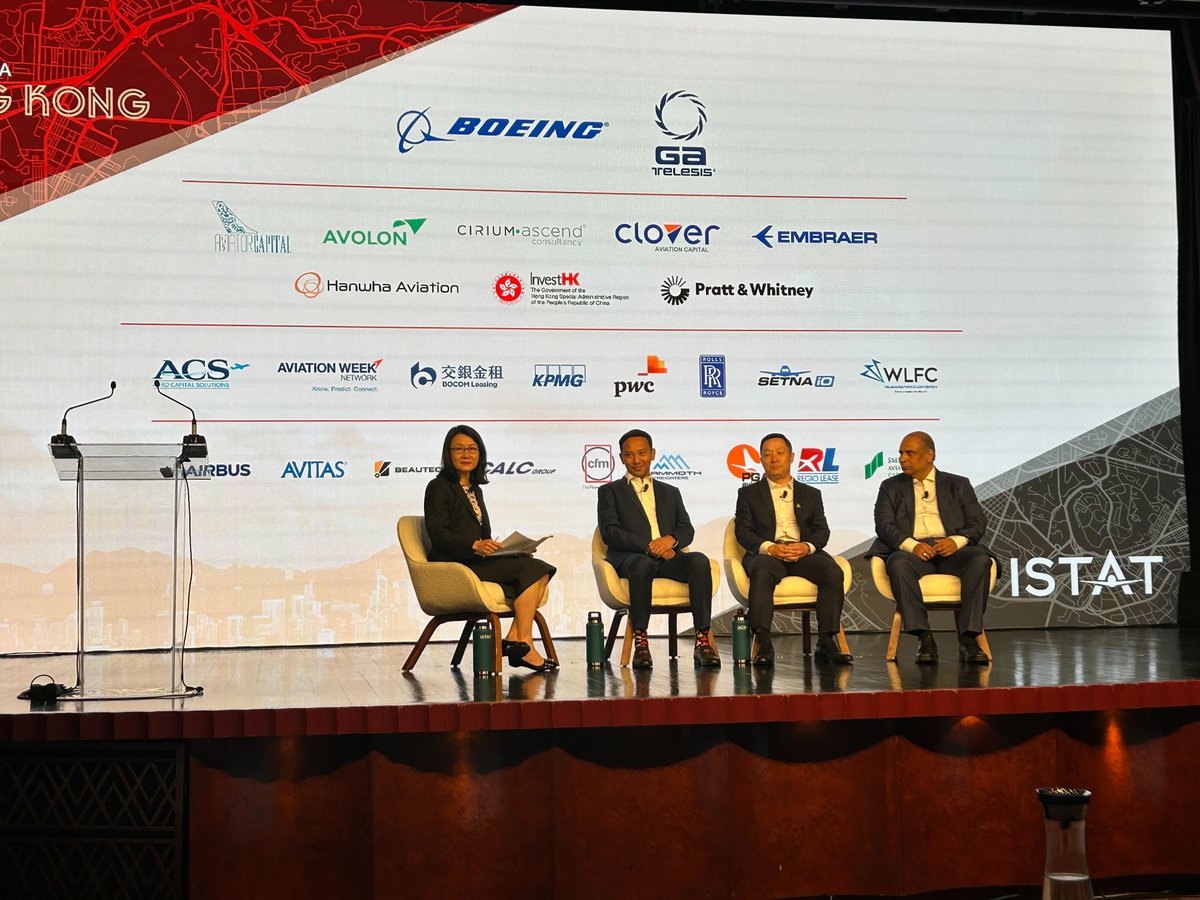 Top finance leaders in the aviation business take the stage to share their perspectives on the market. Thank you to moderator Valerie Tay of Sky Aviation Leasing and panelists Mark Cezar of Cebu Pacific; Tian Chao of Spring Airlines and Riyaz Peermohamed of IndiGo. #ISTATAsia